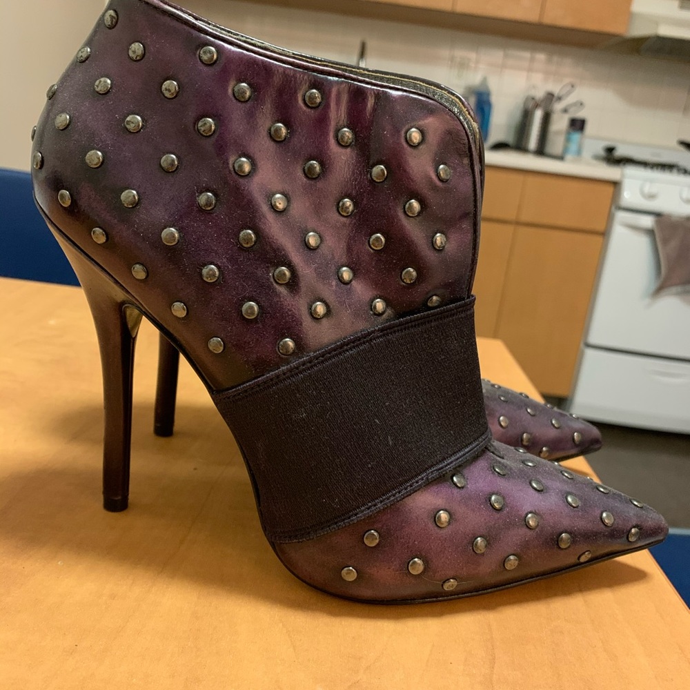 Fun Studded Purple Booties